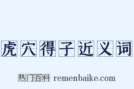 虎穴得子近义词是什么意思的图片